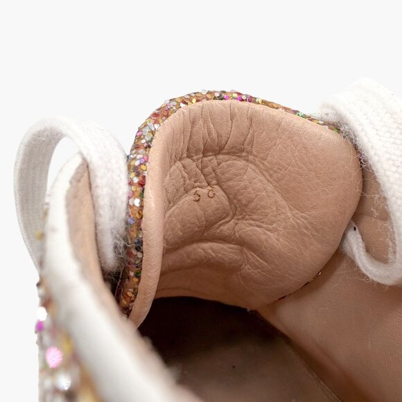 Christian Louboutin Rantus Orlato Glitter High Top Sneakers Size 38 US 8 Women's - Picture 16 of 16